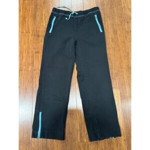 Danskin Now Petite Small Black Drawstring Pants Women Stretch Lounge Athletic